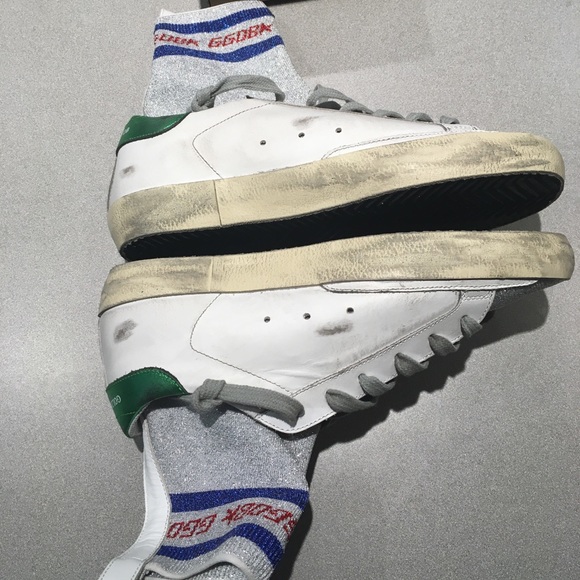 Golden Goose White Superstar Sock High-Top 37 NIB - Picture 6 of 8